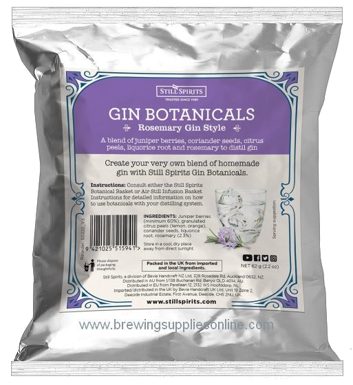 Brewing Supplies Online Still Spirits Rosemary Gin Botanicals