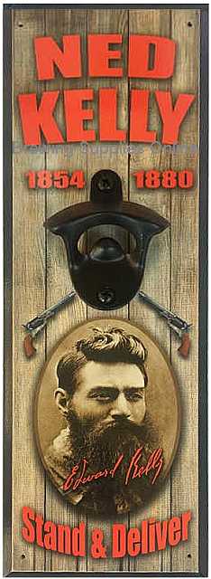 Ned Kelly Wall Mount Bottle Opener