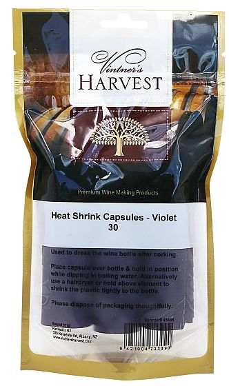 Vitner's Harvest Violet Wine Bottle Heat Shrink Pack